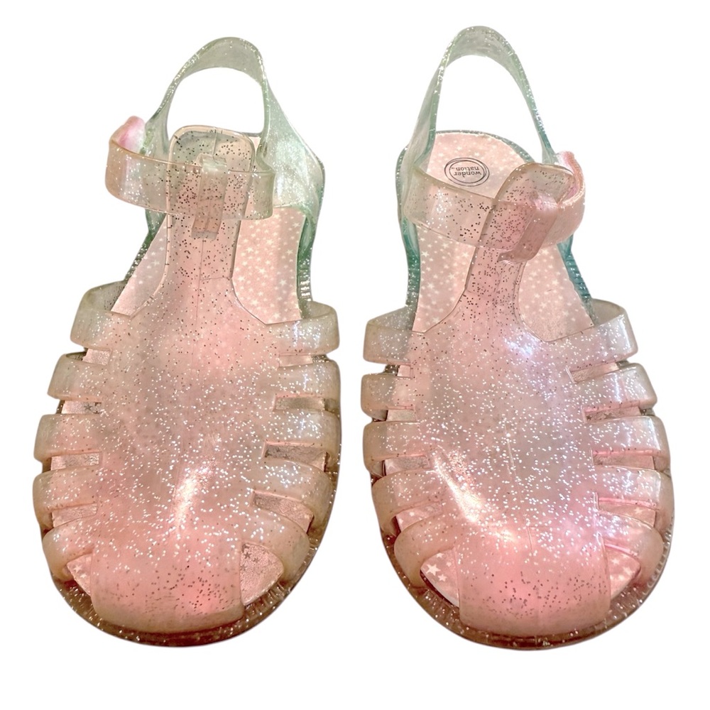 Girls size 12 Glitter Jelly Sandals - Pink